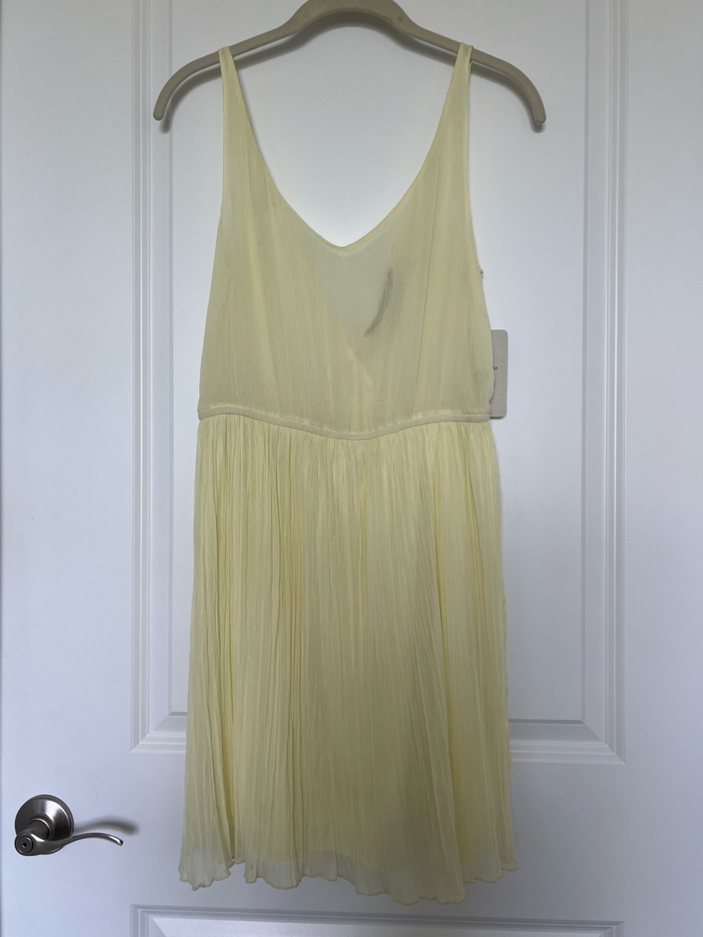 ZARA trafaluc Light Yellow Pleated Slip Dress M NWT